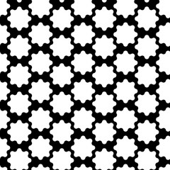 Vector seamless pattern. Modern stylish texture with monochrome shapes. Repeating geometric grid. Simple graphic design. Trendy hipster sacred geometry.