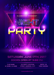 Night party flyer. - 156531144