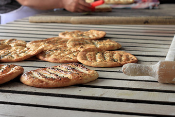 Fresh baked flatbread