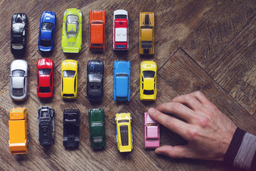 assorted colorful car collection on floor
