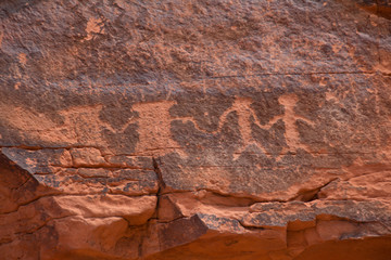 Ancient petroglyphs, Valley of Fire, NV