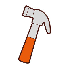 hammer tool isolated icon vector illustration design