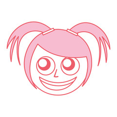 cute little girl character vector illustration design