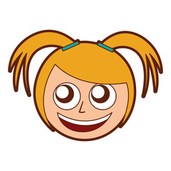 cute little girl character vector illustration design