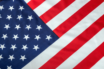 Fototapeta premium vintage silk American flag Close up background decorate
