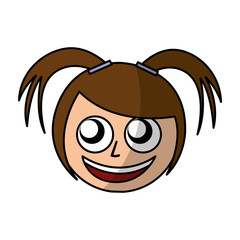 cute little girl character vector illustration design