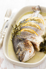 baked fish with lemon
