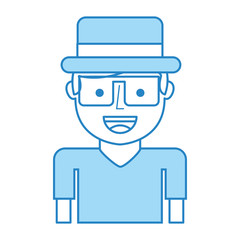 tourist man avatar character vector illustration design