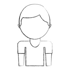 young boy avatar character vector illustration design