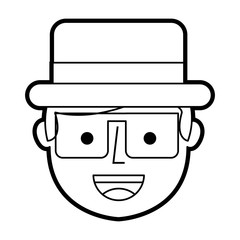 tourist man avatar character vector illustration design