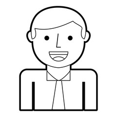businessman avatar character icon vector illustration design