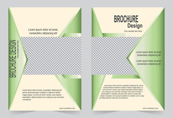 Green Brochure template flyer design,