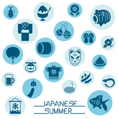 日本の夏　アイコンセット