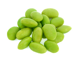 green soybeans Janpan isolated on white background