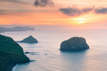 panoramic views to san juan gaztelugatxe island, Spain