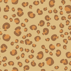 Brown Seamless Skin Background. Fashion Animal Pattern