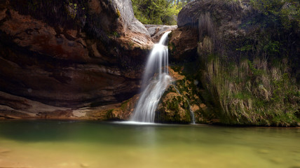 Naklejka na ściany i meble Waterfalls in the forest catalan