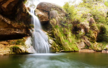 Fototapeta na wymiar Waterfalls in the forest catalan