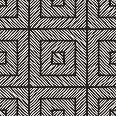 Vector seamless hand drawn pattern. Zigzag and stripe rough lines. Tribal design background. Ethnic doodle texture.