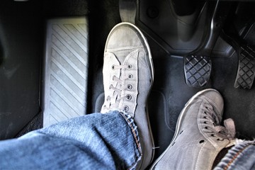 An image of a car pedal - obrazy, fototapety, plakaty