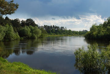 Fototapeta na wymiar Spring river Sozh