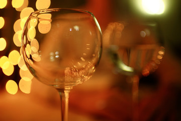 dinner with wine table decoration