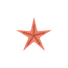 Fototapeta na wymiar color silhouette of sea starfish vector illustration