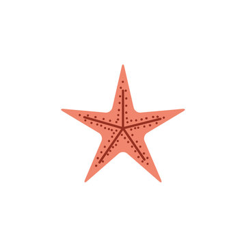color silhouette of sea starfish vector illustration