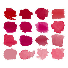 Red blots watercolor set