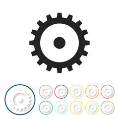 Bunte 3D Buttons - Zahnrad Optionen