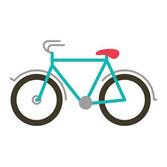 color silhouette with tourist bicycle icon vector illustration
