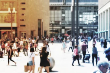 Selbstklebende Fototapeten  motion blur of people walking   © hanohiki