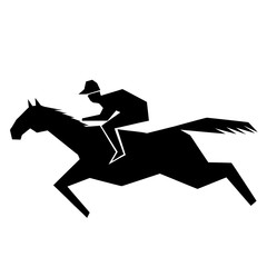 Jokey and horse