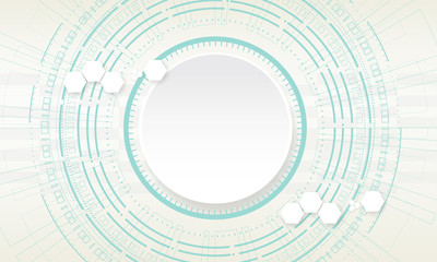 technology circle on white background. vector illustration.