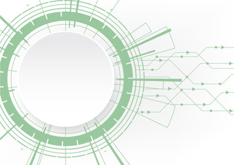 Obraz premium Technology circle on white background.