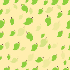 Mango seamless pattern background,vector illustration.