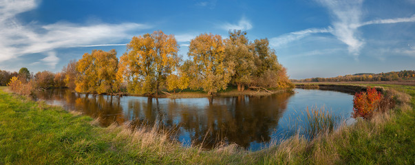 Autumn day above the river