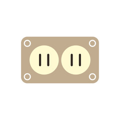 plug electric socket vector icon illustration graphic design