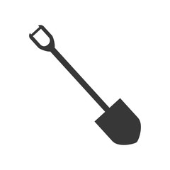shovel tool object vector icon illustration graphic design