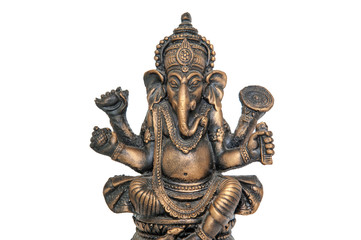 Fototapeta na wymiar Wooden craft of Lord Ganesha