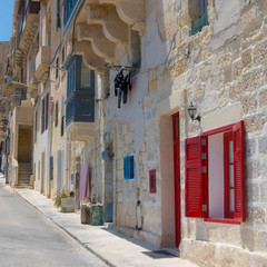 Maltese street in perspective