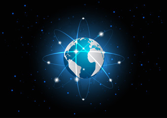 Global network technology design,vector illustration.