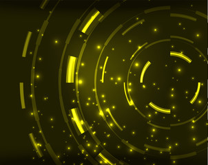 Neon circles abstract background