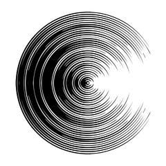 Fototapeta premium Concentric, radiating circle
