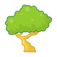 Tree isolated illustration on white background