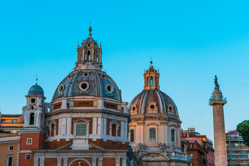Fototapeta na wymiar Santa Maria di Loreto church in Rome
