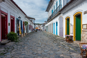 Koloniale Strasse in Paraty, Rio de Janeiro, Brasilien