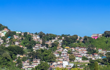 Fototapeta premium Casas na colina.