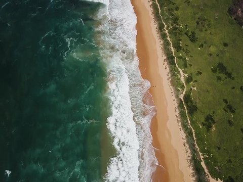 Beach rise to horizon at Mona Vale Sydney