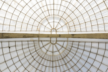 greenhouse symmetrical dome horizonal structure seen from below